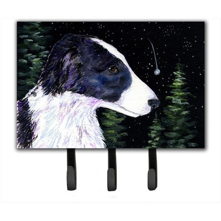 Carolines Treasures Starry Night Border Collie Leash Holder or Key Hook SS8490TH68